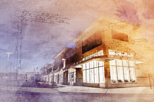 垃圾街购物中心大楼图片下载