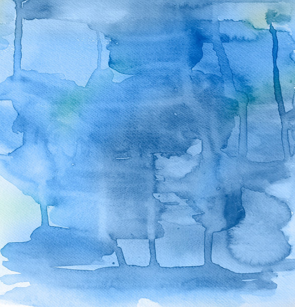 蓝色水彩背景与滴色图片下载