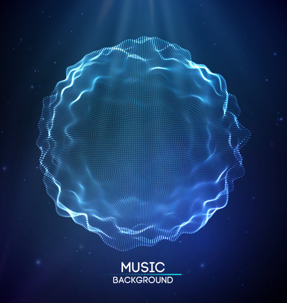 声波。摘要霓虹灯背景，矢量音乐声音，歌曲波形数字频谱，音频脉冲和频率均衡器图片下载