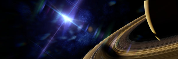 土卫二的影子投射在土星的光环上图片下载