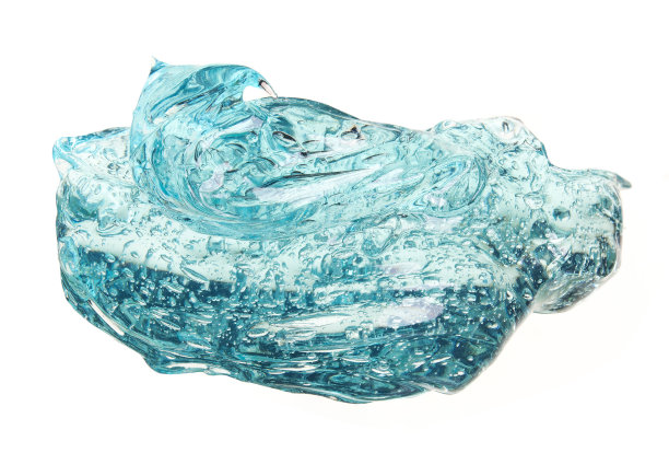 蓝色凝胶霜化妆品泡沫孤立在白色背景照片图像对象设计图片下载