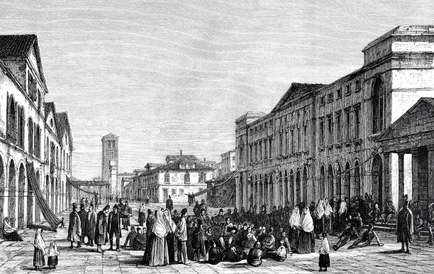 意大利基奥吉亚的市场广场图片下载