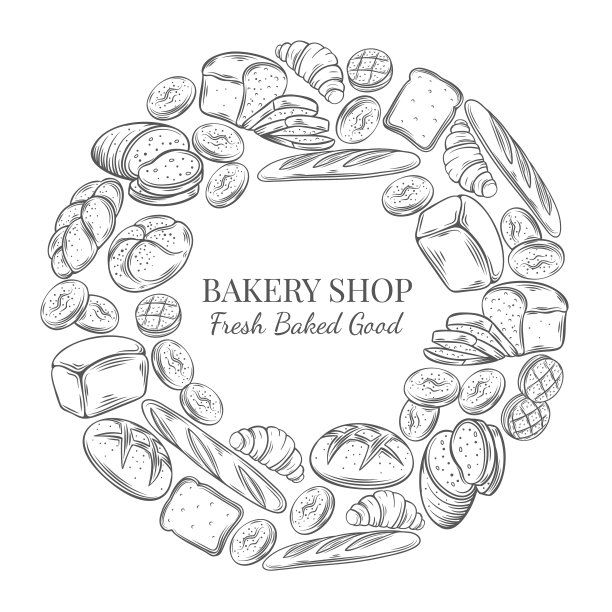 手绘面包图片下载