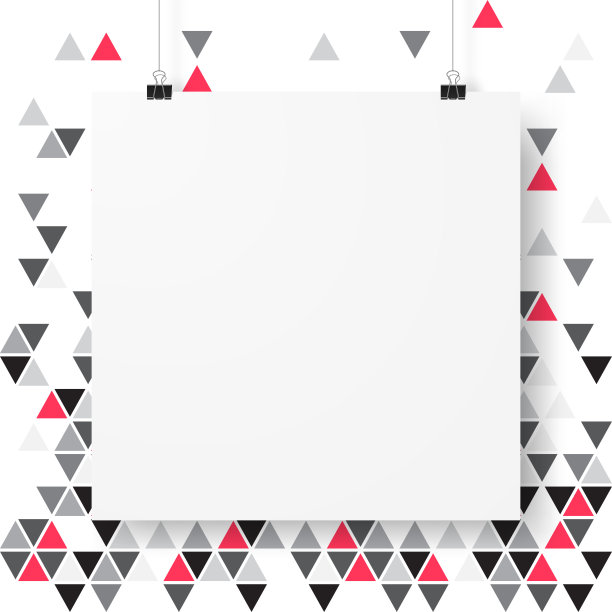 空白方片孤立在抽象的几何背景图片下载