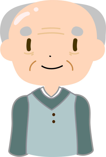 秃头而温柔的老人站了起来图片下载