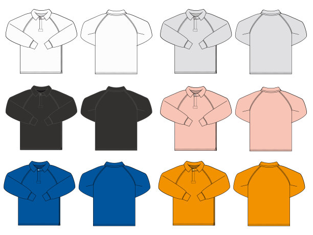 长袖polo衫/颜色变化的说明图片下载
