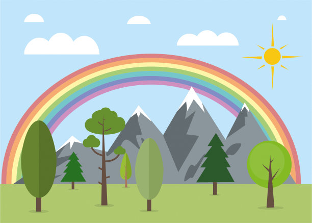 彩虹插图图片下载