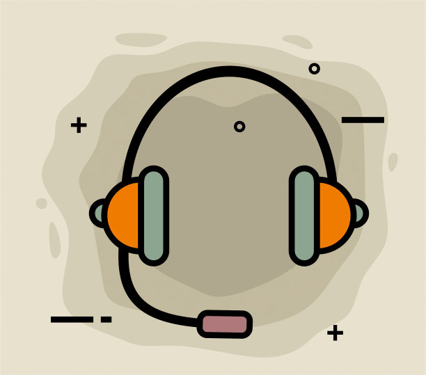 耳机线艺术插图图片下载