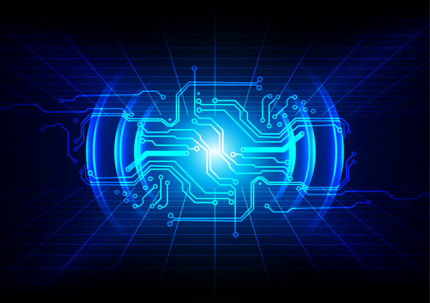 摘要电路设计，数字技术背景。矢量插图设计。向量概念设计图片下载