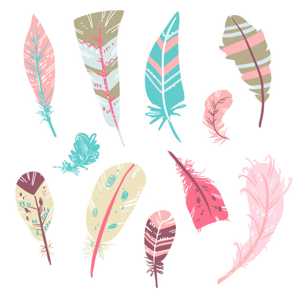 部落羽毛矢量集图片下载