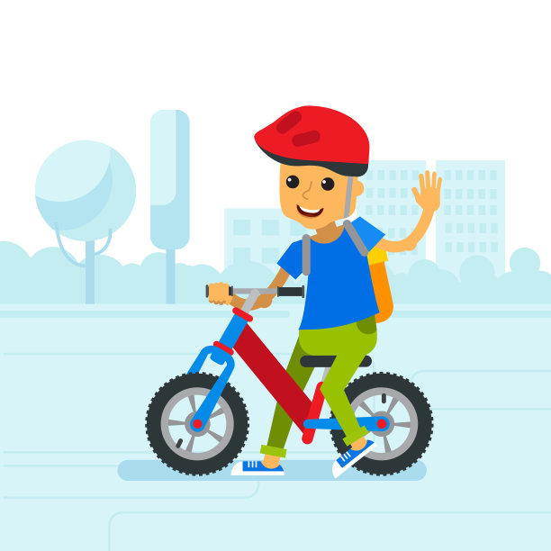 孩子们在公园里骑平衡自行车图片下载