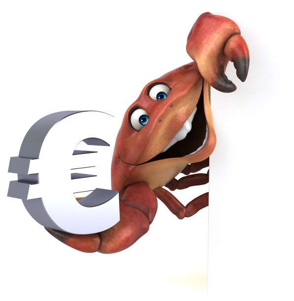 有趣的螃蟹- 3D插图图片下载