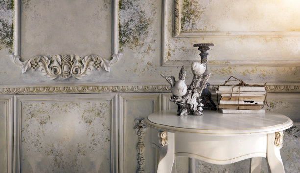 维多利亚时代的客厅在晨光背景图片下载