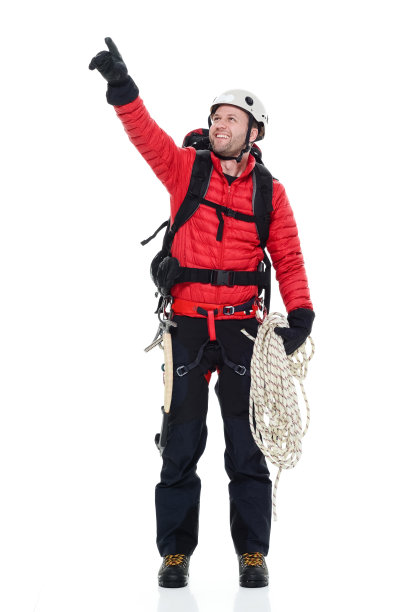 雄性冰攀登者指向图片下载