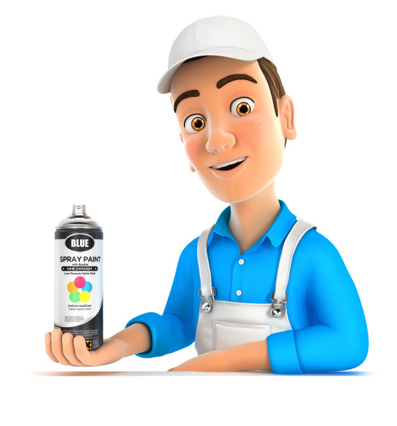 3d画家呈现喷漆瓶图片下载
