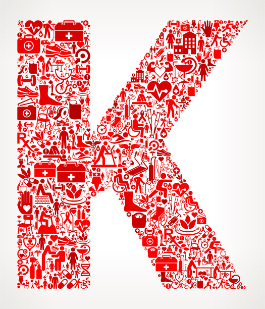 字母K花园和园艺矢量图标模式图片下载