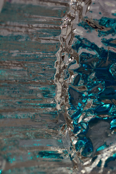 宏观抽象的纹理水晶玻璃反射颜色图片下载