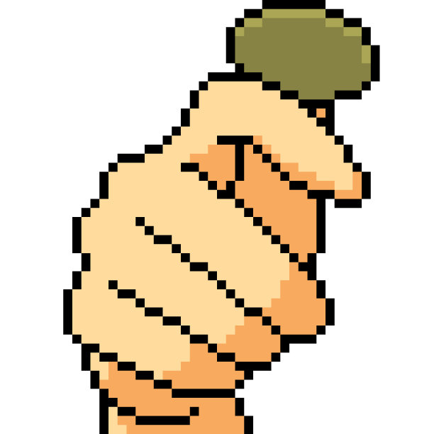 矢量像素艺术孤立的卡通图片下载