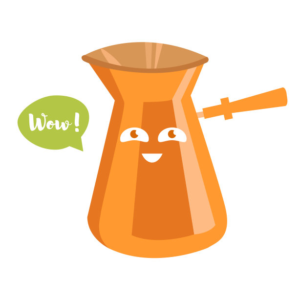 土耳其咖啡。向量。卡通图片下载