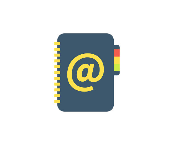 通讯录图标。矢量插图在平面极简主义风格。图片下载