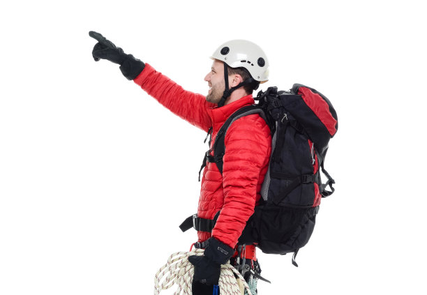 半具冰上攀爬者图片下载