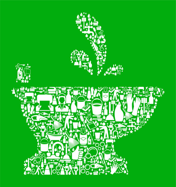 坐浴盆清洁绿色背景图案图片下载