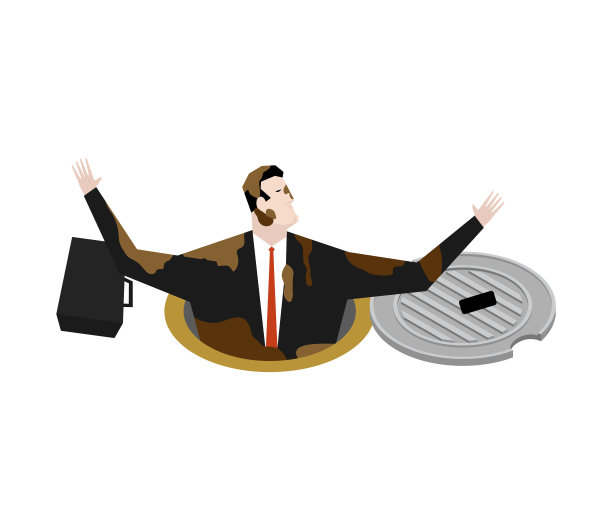 老板进入下水道的人孔。一个商人掉下了下水道的舱口。图片下载