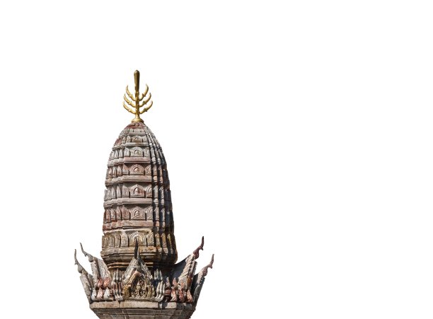 大理石古老的小塔孤立在白色的背景图片下载