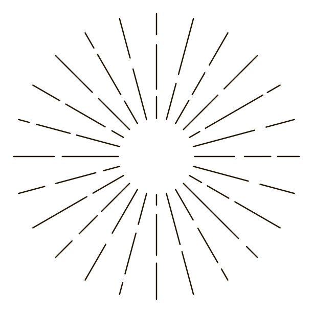 在线条形状的Vintage sunburst图片下载