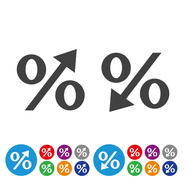 百分比上和下图标-图形图标系列图片下载
