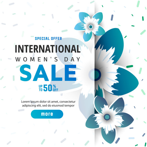 明亮的春天的旗帜。国际妇女节图片下载