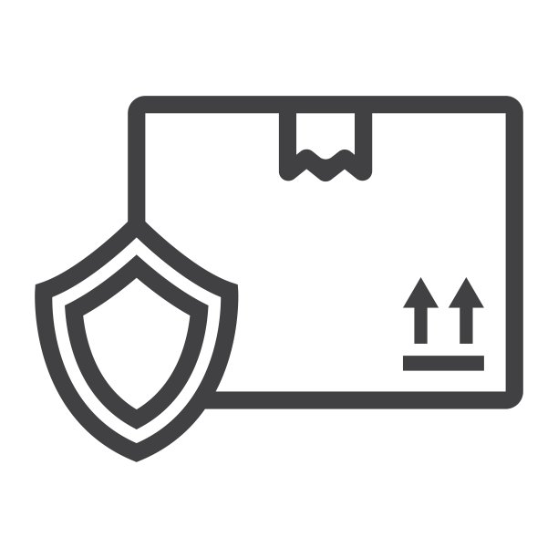 纸箱保护线图标，物流配送，纸箱安全标志矢量图形，白色背景上的线性图案，eps 10。图片下载