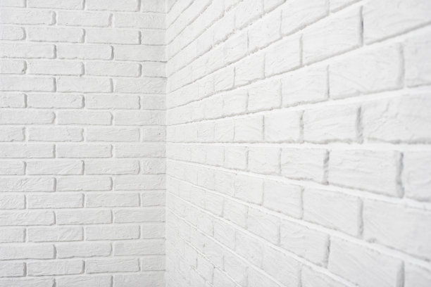 白色砖墙墙角，抽象背景照片图片下载