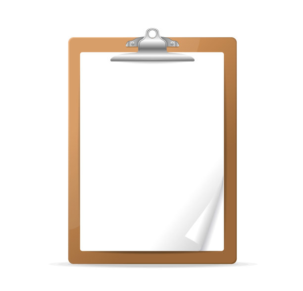 逼真详细的3d剪贴板。向量图片下载