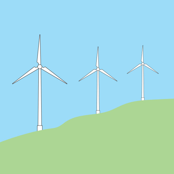 山上的风车图片下载