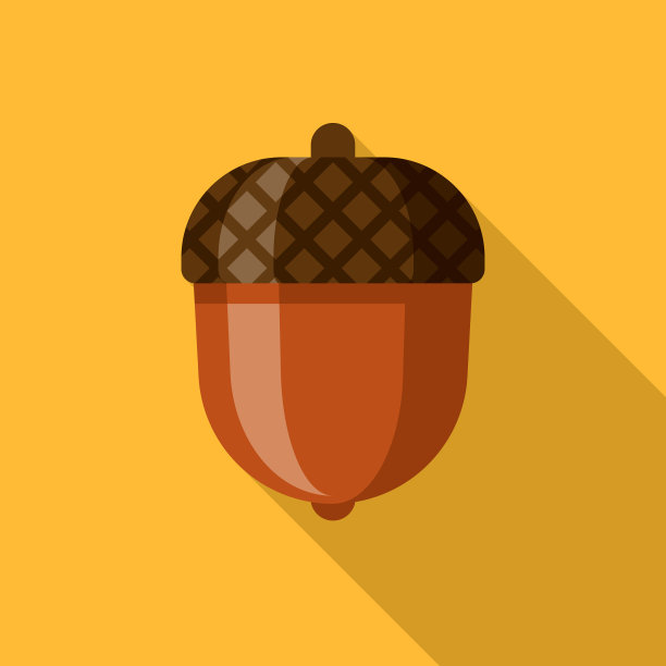 橡子平面设计感恩节图标图片下载