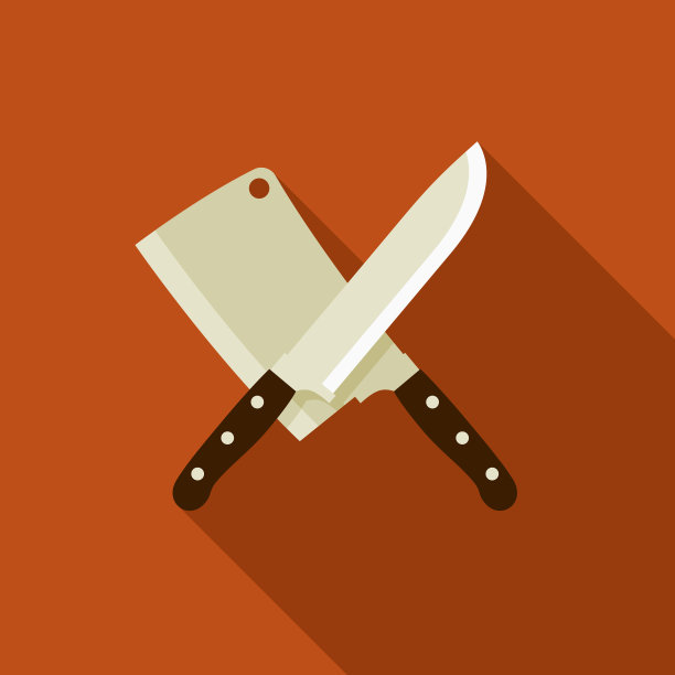 厨师刀平面设计感恩节图标图片下载