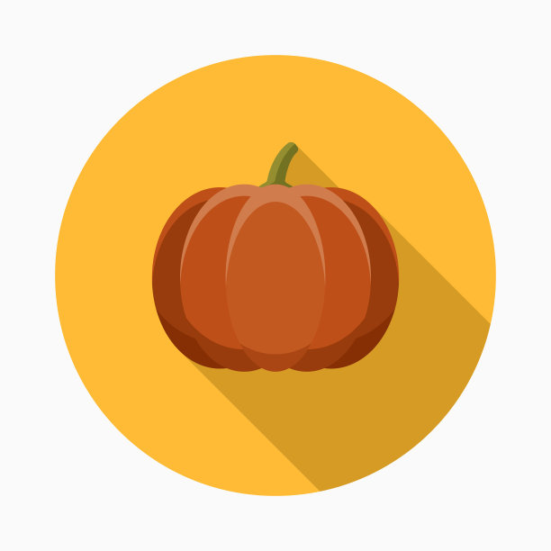 南瓜平面设计感恩节图标图片下载