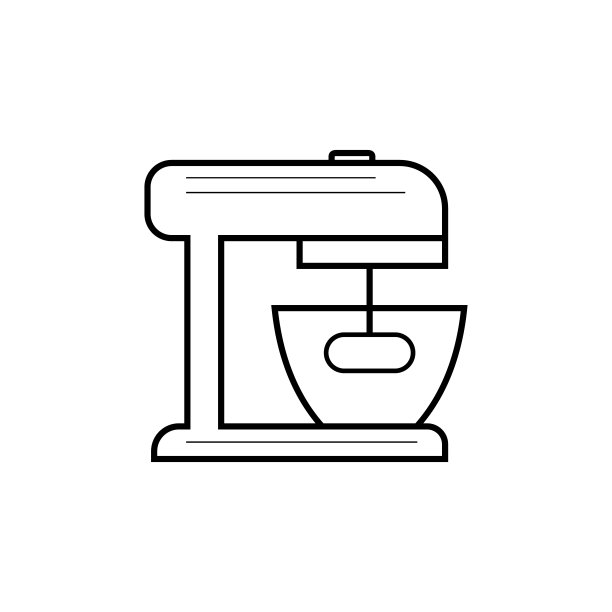 厨房的搅拌器图标。家电元素的移动概念和web应用程序。细线图标用于网站设计和开发，应用程序开发。溢价图标图片下载