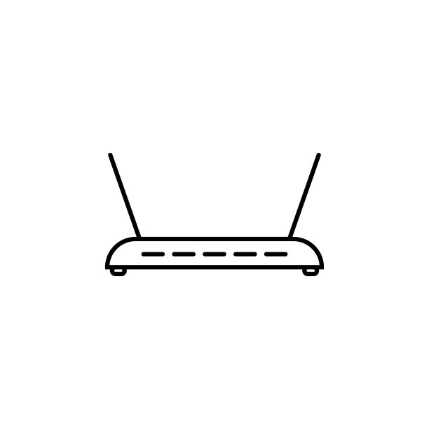 路由器图标：移动概念和Web应用中的家电元素细线图标，适用于网站和App设计与开发图片下载