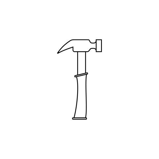 锤子图标。移动概念和web应用的构建工具元素。细线图标用于网站设计和开发，应用程序开发。溢价图标图片下载