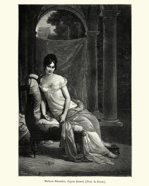 雷卡米埃夫人肖像，法国19世纪早期图片下载