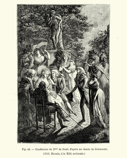 Stael夫人会议，法国，19世纪早期图片下载