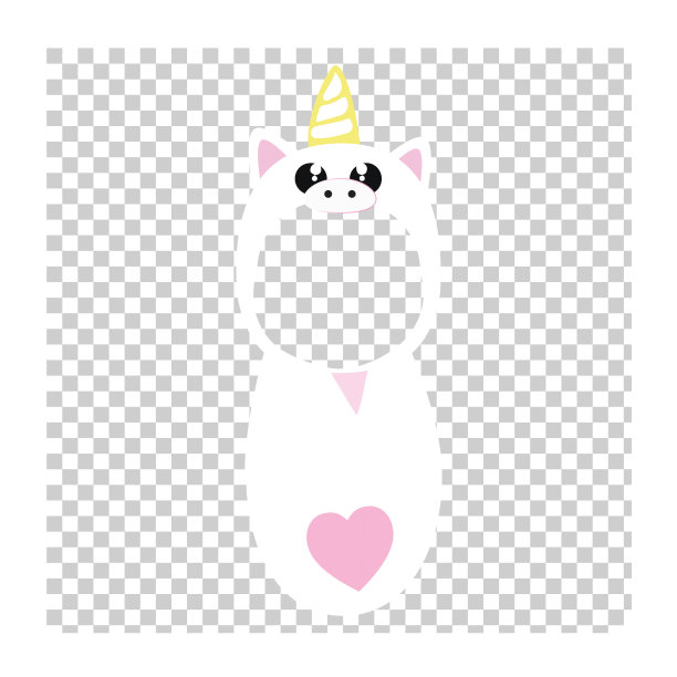 白色独角兽照片贴纸。让你的孩子成为独角兽。图片下载