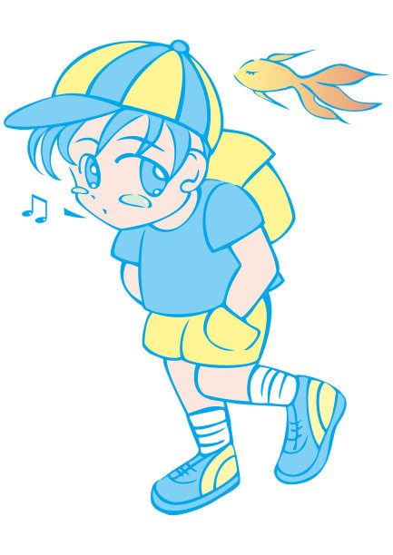 带书的可爱男孩(矢量)图片下载