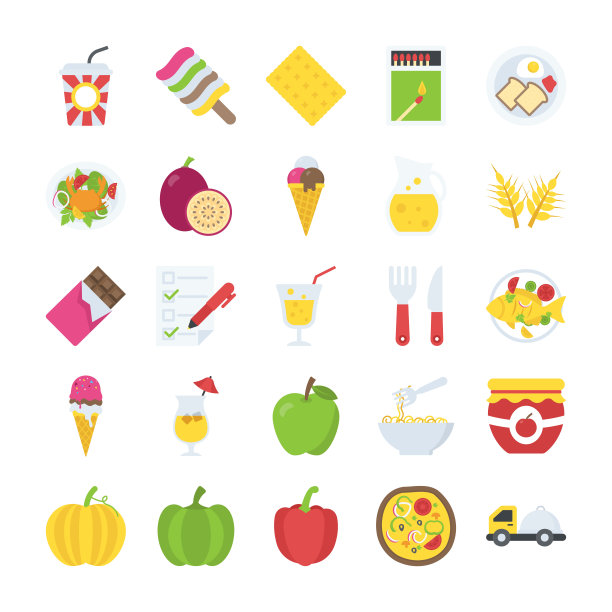 食品和饮料图标包图片下载