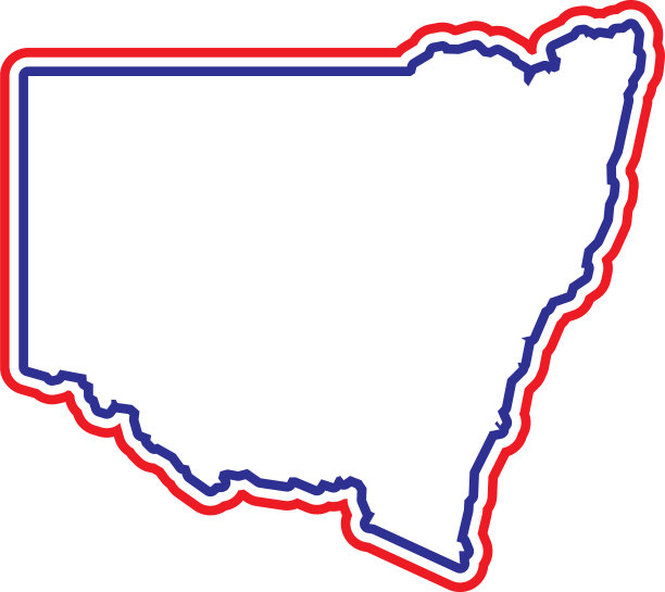 新南威尔士州轮廓图片下载