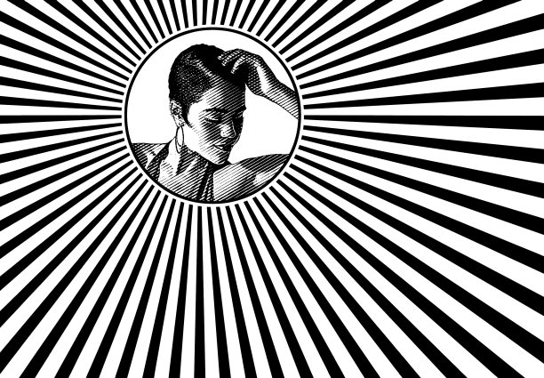 混血女人和迷幻模式图片下载