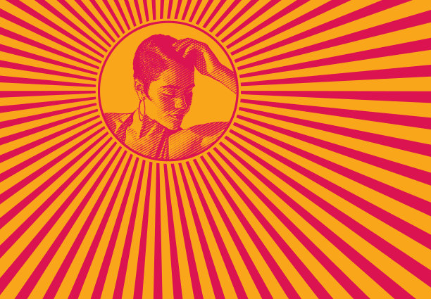 混血女人和迷幻模式图片下载