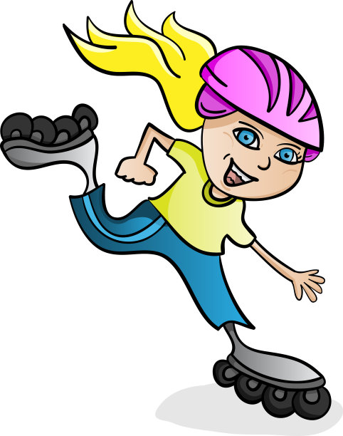 女孩滑冰素材图片